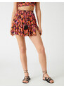 Koton Tiered Mini Skirt Floral Patterned