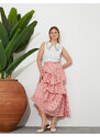 Koton Tuba Ünsal X Cotton - Asymmetric Frilly Maxi Skirt
