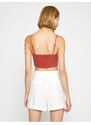 Koton Athlete Crop Thin Straps Linen Blend