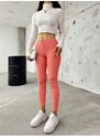 BİKELİFEJNS Women's Salmon High Waist Lycra Leggings Pants