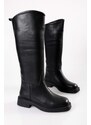 Shoeberry Women's Kensley Black Chunky Sole Boots