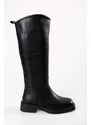 Shoeberry Women's Kensley Black Chunky Sole Boots