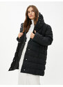 Koton Puffer Coat High Neck Snaps Relax Fit