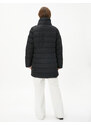 Koton Puffer Coat High Neck Snaps Relax Fit