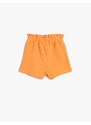 Koton The Waist of the Shorts is Elastic. Textured Label Detail Cotton.