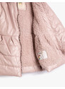 Koton Long Puffer Coat Hooded Quilted Plush Lined