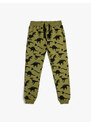 Koton Dinosaur Sweatpants Tie Waist Raised Cotton