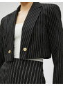 Koton Crop Blazer Jacket Button Detailed