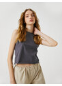 Koton Crop Singlets Cotton Crewneck Sleeveless