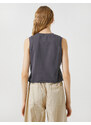 Koton Crop Singlets Cotton Crewneck Sleeveless