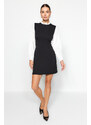 Trendyol Black A-Line Shirt Detailed Mini Woven Dress