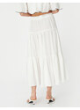 Koton Slit Cotton Midi Skirt