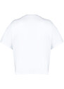 Trendyol Curve White Printed Oversize Knitted T-shirt