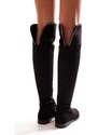 Shoeberry Women's Toon Black Suede Boots Black Suede