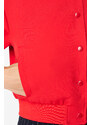 Trendyol Red Crop Slim Bomber Jacket