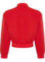 Trendyol Red Crop Slim Bomber Jacket