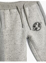 Koton Jogger Sweatpants Print Detail Tied Waist Pocket Raising