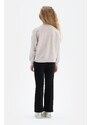 Dagi Anthracite Wide Leg Velvet Trousers with Front Pockets