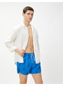 Koton Marine Shorts with Sailboat Printed Tie Waist, Pocket Detailed.