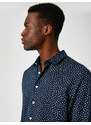 Koton Slim Fit Micro Patterned Shirt Non Iron