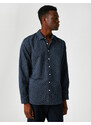 Koton Slim Fit Micro Patterned Shirt Non Iron