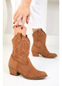 Soho Tan Suede Women's Boots & Booties 18682