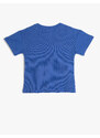 Koton T-Shirt Short Sleeve Skateboard Printed Crew Neck Textured Cotton