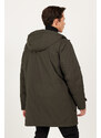 ALTINYILDIZ CLASSICS Men's Khaki Standard Fit Normal Cut Hooded Coat