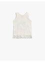 Koton Embroidered Animal Figure Tasseled Singlet Cotton Cotton