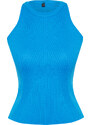 Trendyol Blue Halter Neck Basic Knitwear Blouse