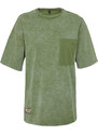 Trendyol Khaki Antique/Faded Effect Oversize/Wide Cut Cotton Knitted T-Shirt