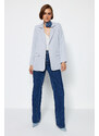 Trendyol Light Blue Regular Lined Buttoned Woven Blazer Jacket