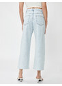 Koton Wide Leg Jeans with Stone Embroidery - Bianca Crop Jeans