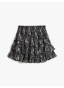 Koton Feather Detailed Tiered Mini Skirt