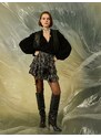Koton Feather Detailed Tiered Mini Skirt
