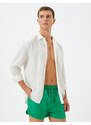 Koton Swimsuit Shorts Short waist with a tie-down pocket.