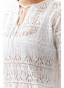 Trendyol Bridal White Mini Knitted Tie-Up Knitwear Look Beach Dress