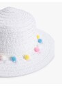 Koton Straw Hat with Pompom Detail