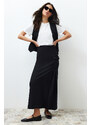 Trendyol Black Woven Fabric Long Pencil Skirt