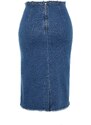 Trendyol Curve Blue High Waist Slim Denim Skirt