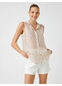 Koton Embroidered Sleeveless Shirt