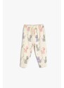 Koton Baby Girl Beige Patterned Sweatpants