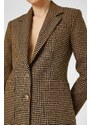 Koton Women's Mustard Plaid Jacket