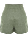 Trendyol Khaki Belt Woven Short Skirt