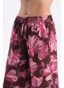 Dagi Burgundy Size Printed Woven Trousers