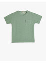 Koton Basic T-Shirt Short Sleeve Crew Neck Pocket Detailed Ribbed
