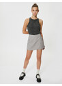 Koton Mini Skirt with Shorts Made of Cotton, with Pocket Detail at the Back. Elastic Waist.