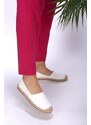 Shoeberry Women's Ziles White Skin Espadrilles