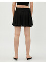 Koton Pleated Mini Skirt with Lace Detail