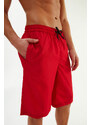 Dagi Red Long Straight Shorts